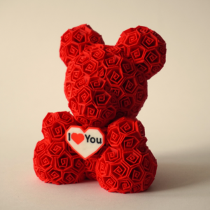 🌹🧸 Rose Bear mit personalisiertem Schild